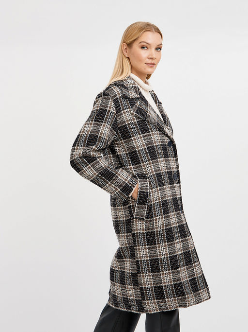 Пальто женское из шерсти в клетку - Glenfield фото 4