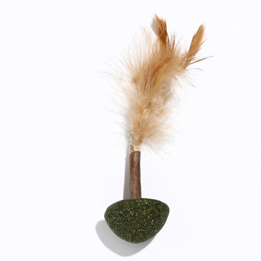 Игрушка-неваляшка для кошек из прессованной кошачьей мяты и мататаби, 6 см - Пижон фото 2