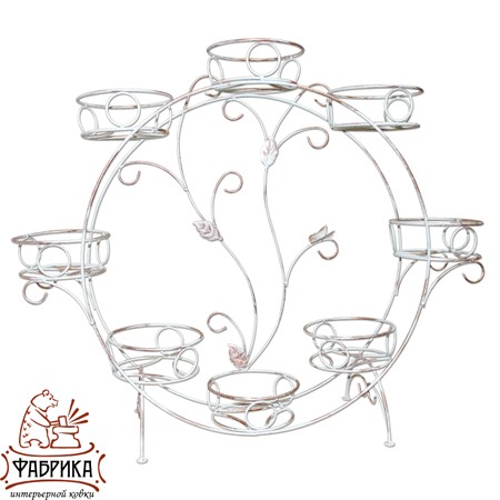 Подставка для цветов на подоконник 14-908 на 8 цветов - Фабрика интерьерной ковки фото 2