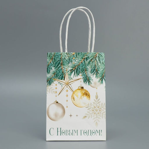Пакет крафтовый Роскошь Нового года, 15 10 6 см - Дарите счастье фото 13