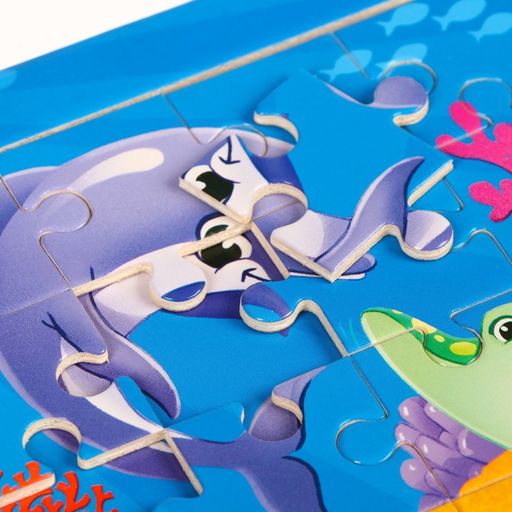 Пазл Морской мир, 14 см х 14 см - Лесная мастерская фото 11