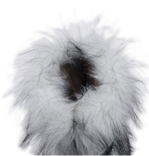 Унты женские на литой подошве. Черные. Мех песец - Roshva фото 9