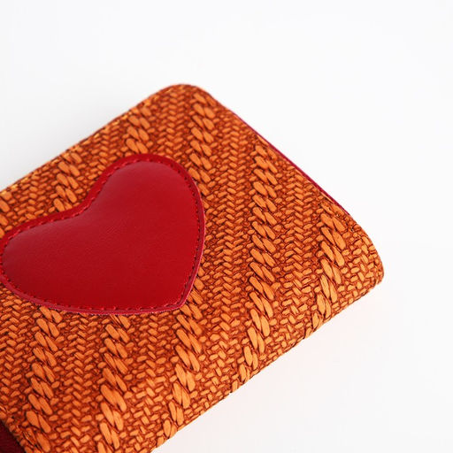 Кошелёк на молнии «Сердце», красный