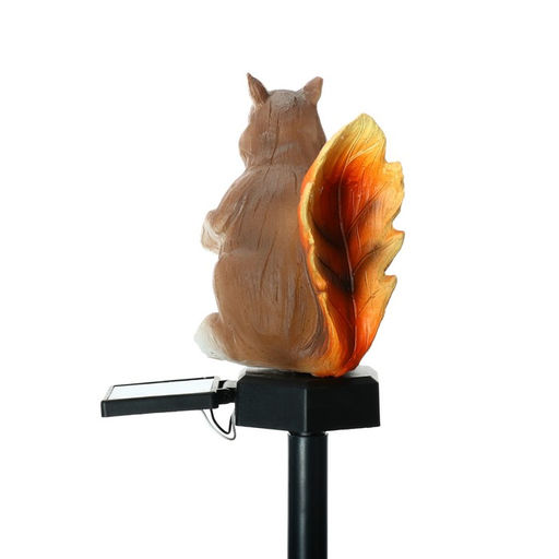 Садовый светильник на солнечной батарее Белочка с орешком, 41 см, 1 LED, свечение тёплое белое - Luazon lighting фото 4