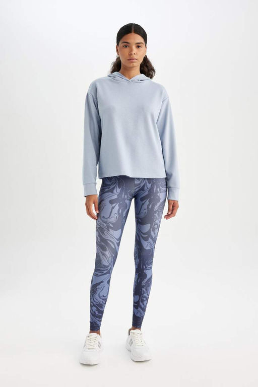 DeFactoFit Спортивная толстовка стандартного кроя с капюшоном для подводного плавания  фото 5