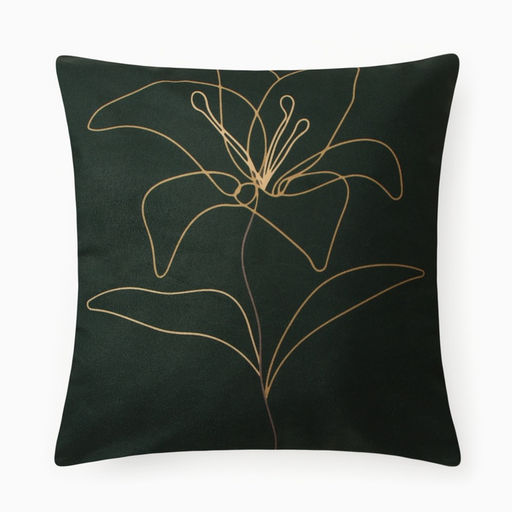 Чехол на подушку Этель Цветы 3 шт, 40*40 см, велюр 100% п/э фото 2