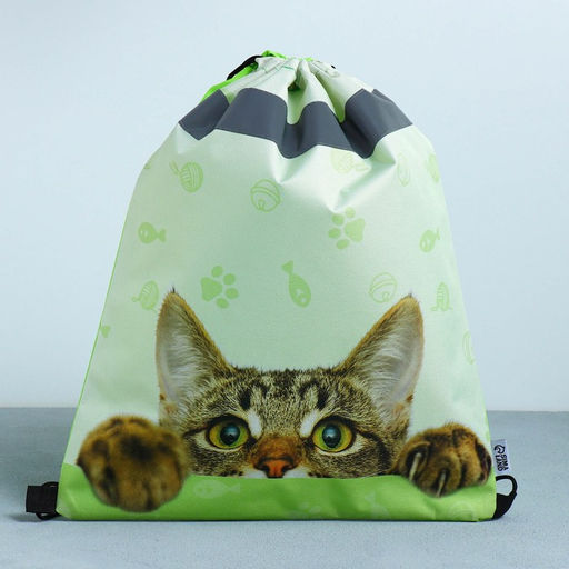 Сумка для обуви со светоотражающим элементом Забавный котёнок, 41х31 см - Artfox study фото 4
