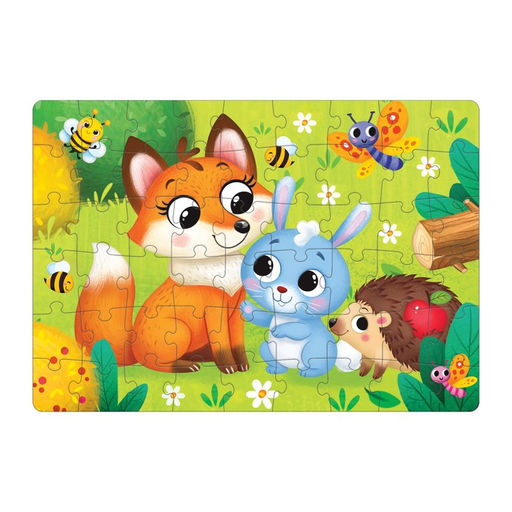 Пазл детский Лисёнок и зайчик, 54 элемента - Puzzle time фото 2