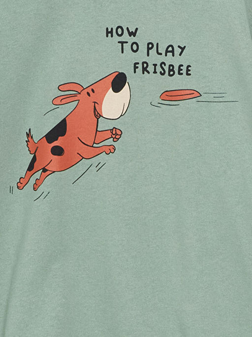 Bisiklet Yaka Bask?l? Erkek Bebek Sweatshirt - Waikiki фото 2