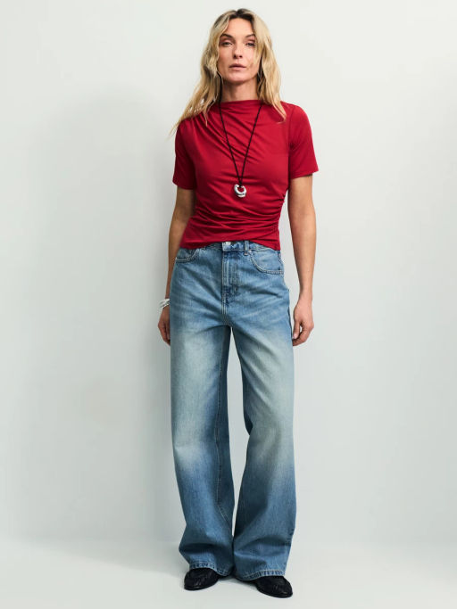 Приталенная футболка из модала / Zarina фото 2