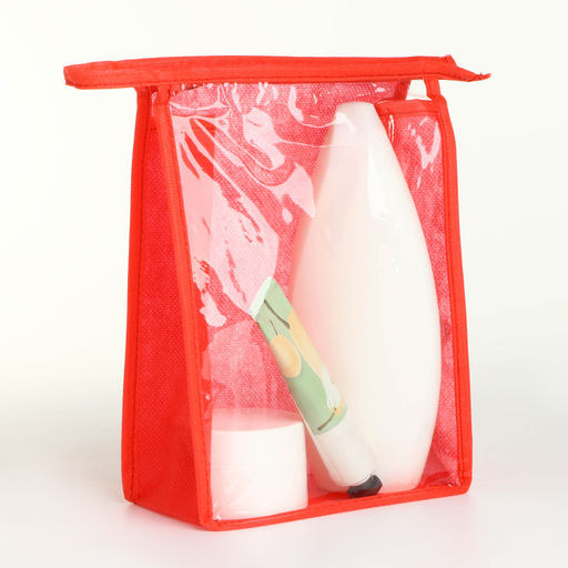 Цена за 2 шт. Косметичка на молнии, цвет красный - Simaland фото 5