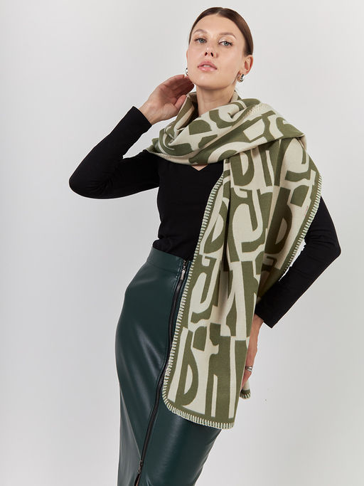 в СОСТАВЕ ШЕРСТЬ и КАШЕМИР Большой, мягкий, теплый однотонный двусторонний палантин. - Tantino фото 3