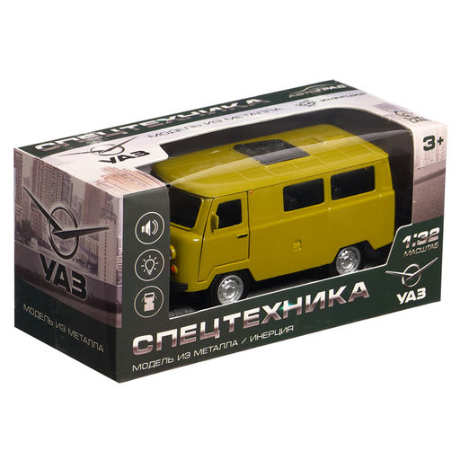 Машинка металлическая УАЗ 3962. Спецтехника, инерция, 1:32, световые и звуковые эффекты, цвет МИКС - Автоград фото 8