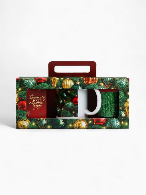 Подарочный набор новогодний «Уютного Нового года»: чай 50 г, кружка 300 мл., свеча