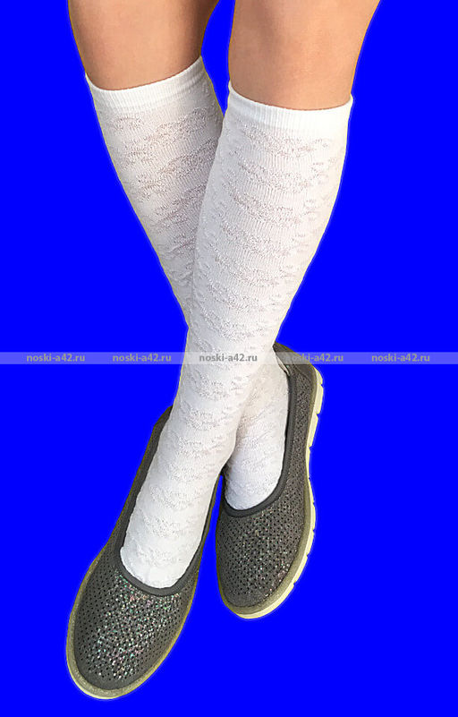 5 ПАР - ЮстаТекс гольфы детские белые 5с55