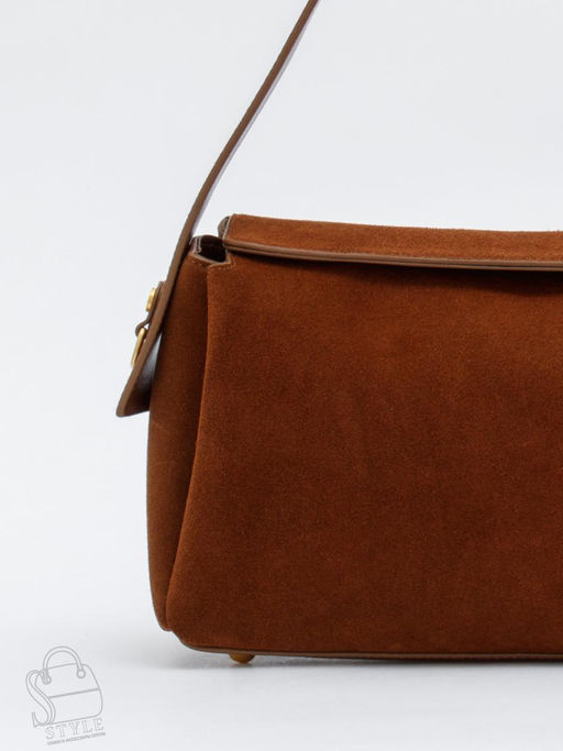 Сумка женская кожаная 1103M brown Polina&Eiterou  в Новосибирске