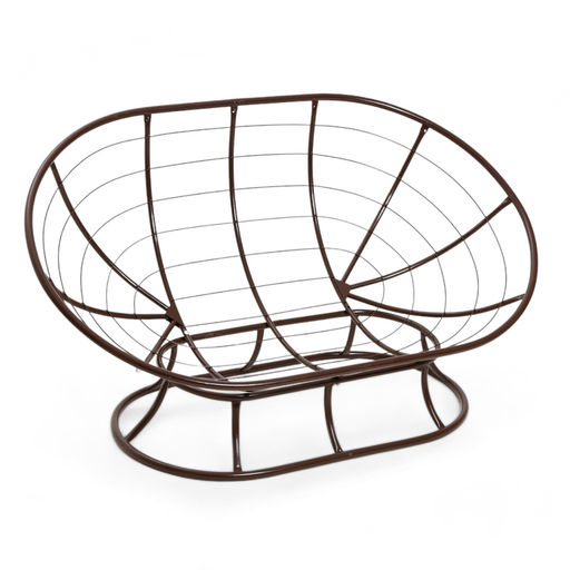 Диван садовый «Мамасан», 164×104×75 см, коричневый, с бежевой подушкой