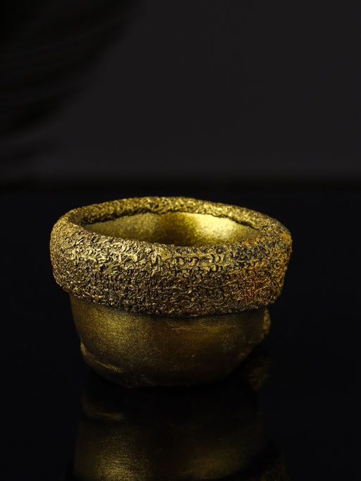 Подсвечник на 1 свечу Колпак 9?7?5 см, гипс под золото