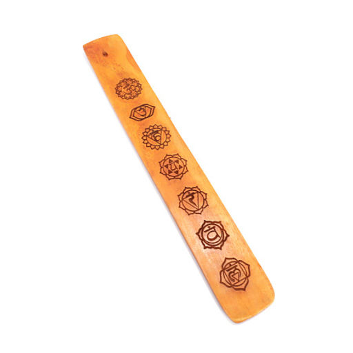 Подставка под благовония Семь Чакр Лыжа Lazer дерево уп 10шт - Сандаловый дом фото 3