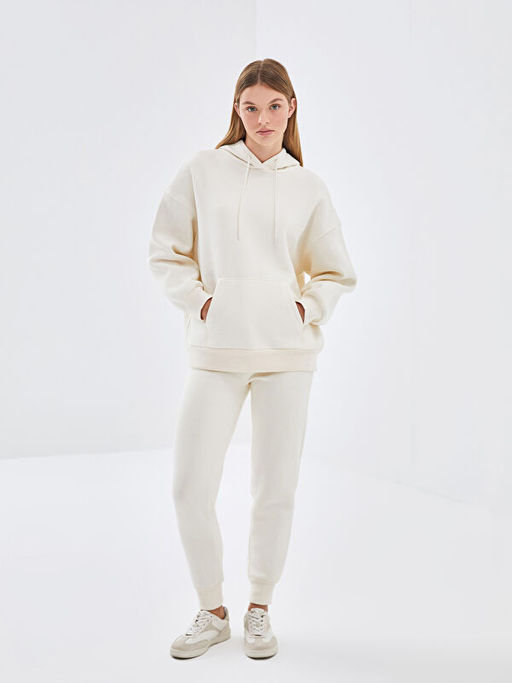 Oversize Kad?n Kal?n Hoodie