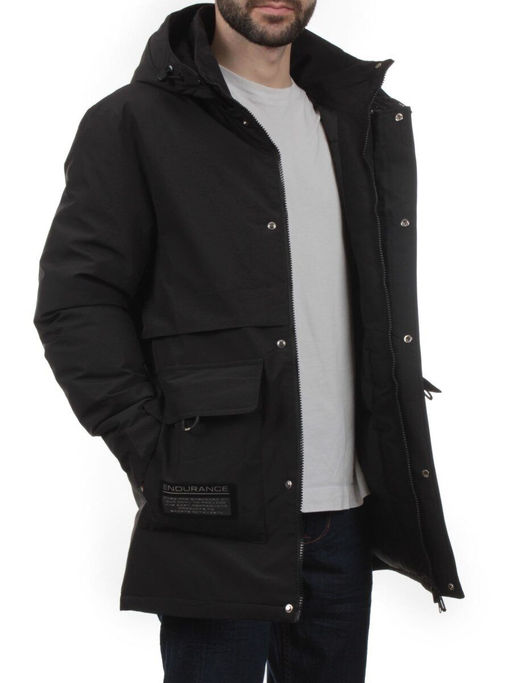 8895 BLACK Куртка мужская зимняя облегченная (130 гр. холлофайбер) - Fashion фото 6