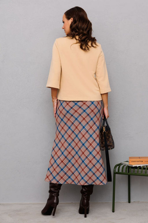 Костюм Anastasia 1174 слоновая кость/клетка фото 4