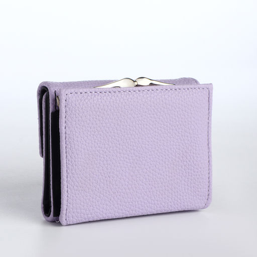 Кошелёк женский на кнопке 10.5×3.5×8.5 см, сиреневый