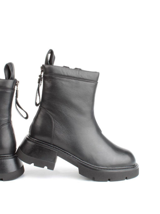 04-M3-L860 BLACK Ботинки зимние женские (натуральная кожа, натуральный мех)