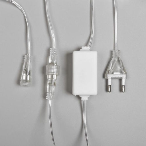 Гирлянда «Сосульки» 2.5×0.5 м, IP65, прозрачная нить, 288 LED, свечение тёплое белое с эффектом стекания, 12 В