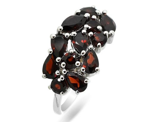 Кольцо из серебра гранат, Жаден