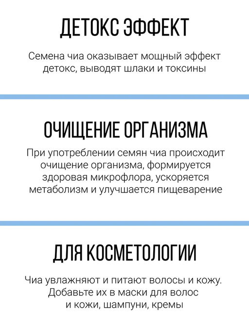 Семена Чиа (состав: 100% семена чиа (испанский шалфей лат. Salvia hispanica L.)) - Sneko Gold фото 6