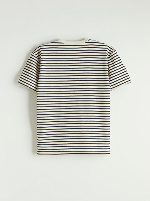 Bisiklet Yaka ?izgili Erkek ?ocuk Ti??rt