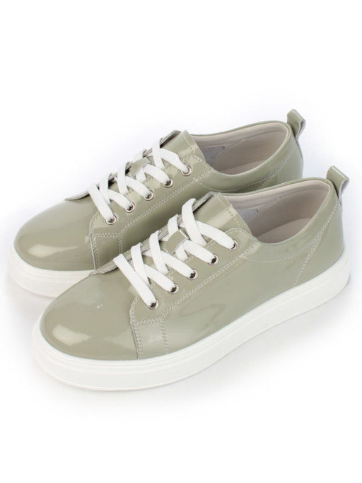 05-HY21-5D GRAY GREEN Кроссовки женские (натуральная кожа) - Фабричный китай фото 4