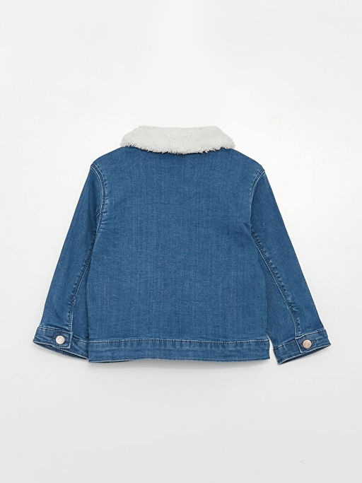 Polo Yaka Uzun Kollu K?z Bebek Jean Ceket - Waikiki фото 2