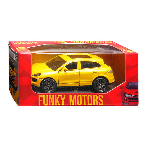 Жёлтая инерционная машинка вид E die-cast , 1:32