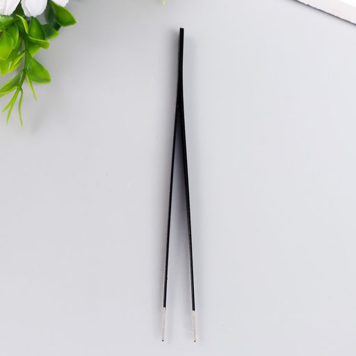 Пинцет для творчества прямой Чёрный острый 14х0,8 см - Simaland фото 2