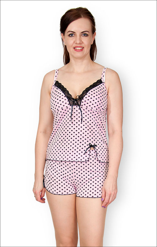 Пижама с шортами на бретелях (90-2)