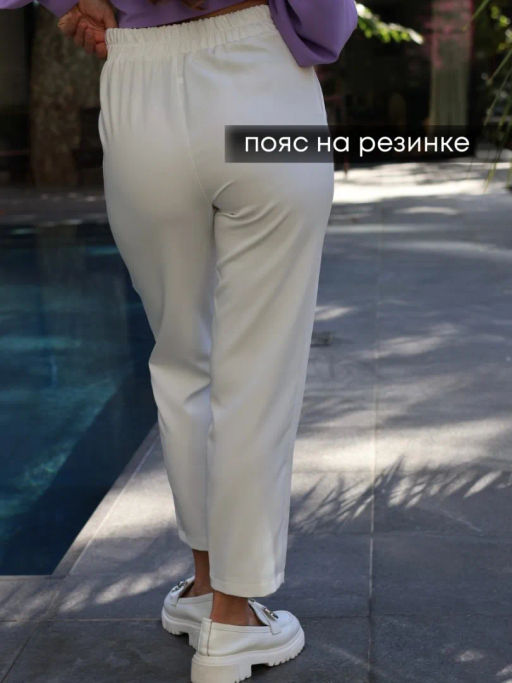 РАСПРОДАЖА Брюки женские_О640/белый