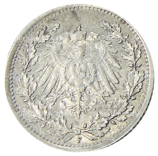 1/2 марки 1916 года F Германия