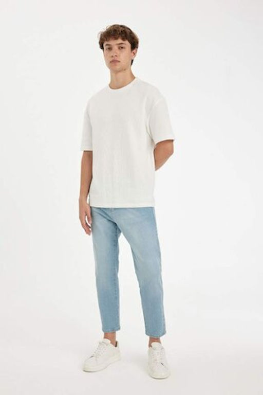 Узкие укороченные джинсовые брюки с нормальной талией и узкими штанинами - Defacto фото 5