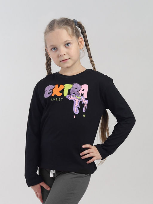 CRB wear / CWJG 63994-22-428 Джемпер для девочки,черный  фото 2