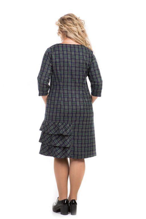 Платье 1039 синяя клетка - Novita фото 5