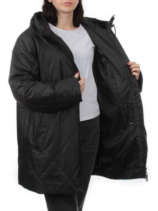 25051 BLACK Куртка демисезонная женская (100 гр. холлофайбер) - Fashion фото 7