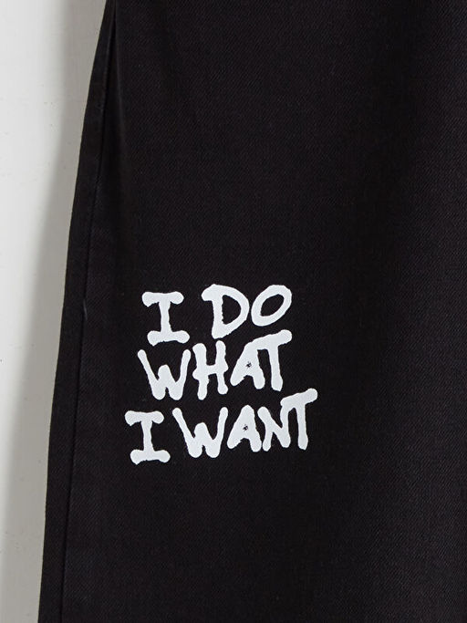 Wideleg Kuromi Bask?l? K?z ?ocuk Jean Pantolon