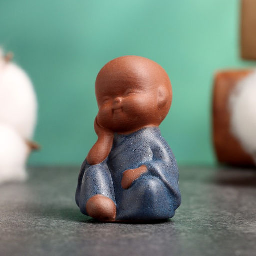 Цена за 2 шт. Фигурка керамика TAKE IT EASY «Маленький Будда в раздумьях», 4.5×3.5 см