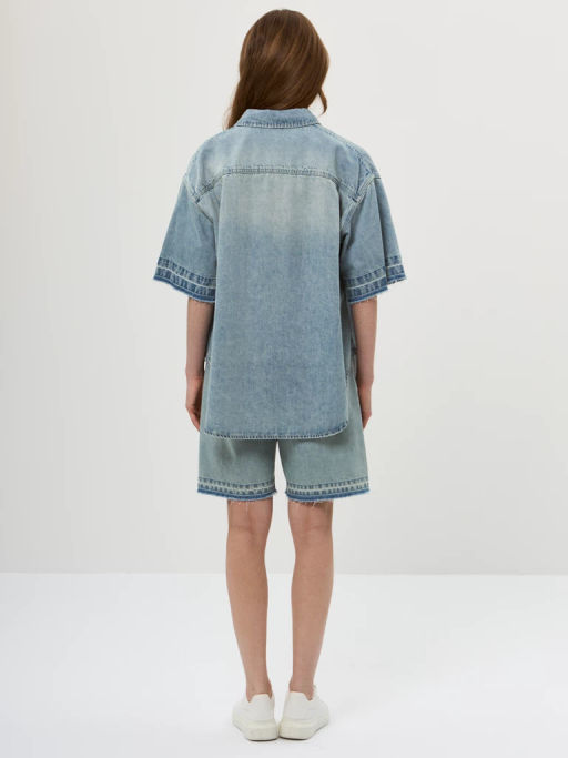 Рубашка женская (блузка) 12521-63001 blue - Eleganzza фото 3