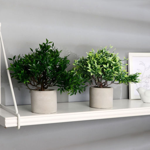 Искусственный цветок в горшке «Фрутикоса пышная», 14×20 см, МИКС