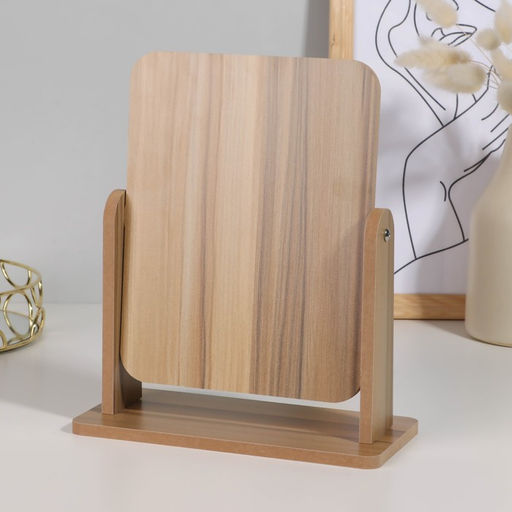 Зеркало настольное BAMBOO, зеркальная поверхность 15,7 х 20,5 см, цвет бежевый - Queen fair фото 4
