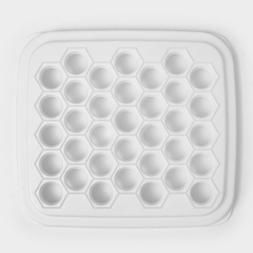 Пельменница IDEA, 35 ячеек, d=2.5 см, 25.5×28×2.9 см, пластик, белый