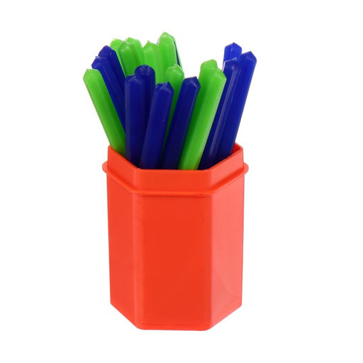 Цена за 5 шт. Счетные палочки 20 штук в пенале РАНТИС 6-и гранных флуоресцентных